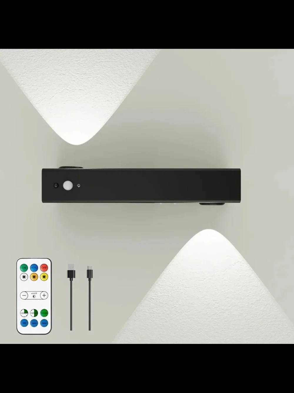 VOSLOO Motion Sensor LED Light, 2500mAh Rechargeable Battery, Aluminum Alloy